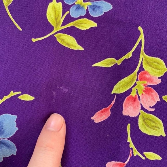 Vintage floral mini skirt size 10p - Picture 4 of 4